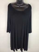 Karen Kane Dress Womens Large Scoop Neck Billowy Free Flow Black Shift USED
