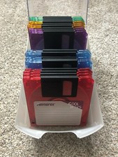 20 MEMOREX Cool Disks 3.5" Floppy Diskettes Color File Box Pack, open but unused