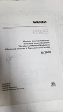 WACKER M2000 MODULAR INTERNAL VIBRATORS PARTS BOOK