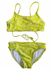 Art Class Girls Teens Lime Green 2-Piece Bathing Suit Swimsuit Size XL 14