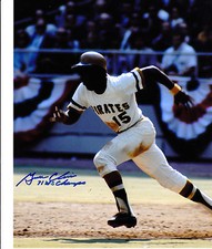 GENE CLINES  PITTSBURGH PIRATES  71 WS CHAMPS   ACTION SIGNED 8x10