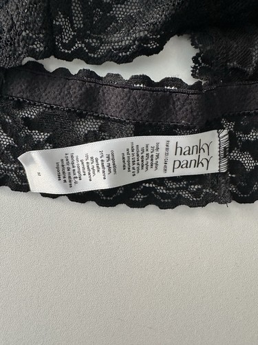 NEW Hanky Panky Retro Lace Half Cup Black Bralette Size M - Picture 8 of 9