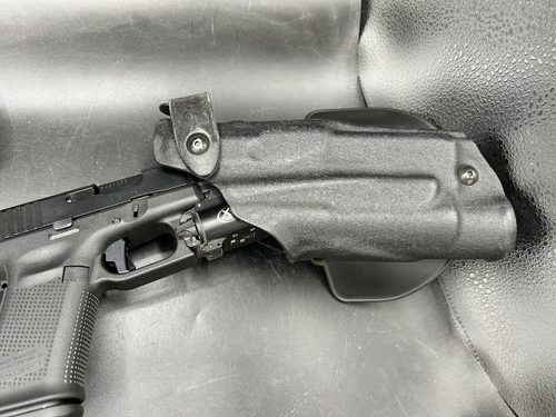 Safariland 6280 SLS Lvl 2 STX Duty Holster Glock 45 w/ Light RH, paddle - Picture 4 of 4
