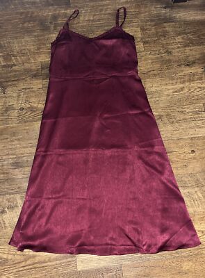 loft burgundy dress LOFT Burgundy Cross Over Dress Above the Knee