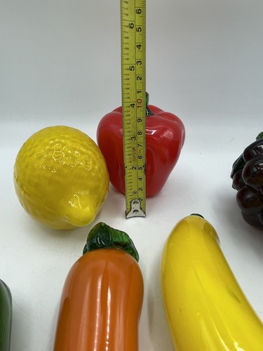 Vtg Hand Blown Glass Fruits & Vegetables Murano Style Lemon Pepper Banana Corn - Picture 6 of 7