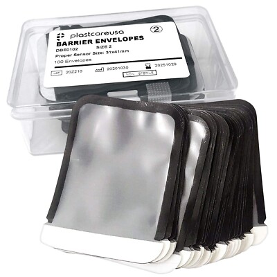 1000 Dental X-Ray Barrier Envelopes (Size 2) - Disposable Protective Sleeves ...