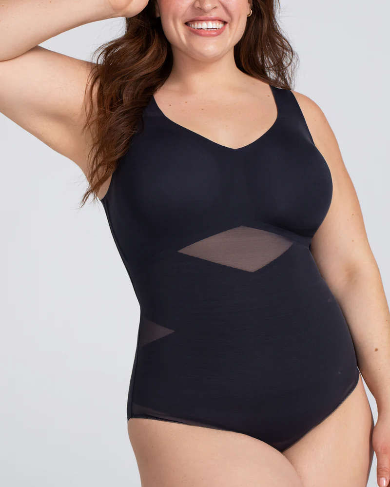 Honeylove 3XL LiftWear Tank Cami Bodysuit Black Shape Wear New