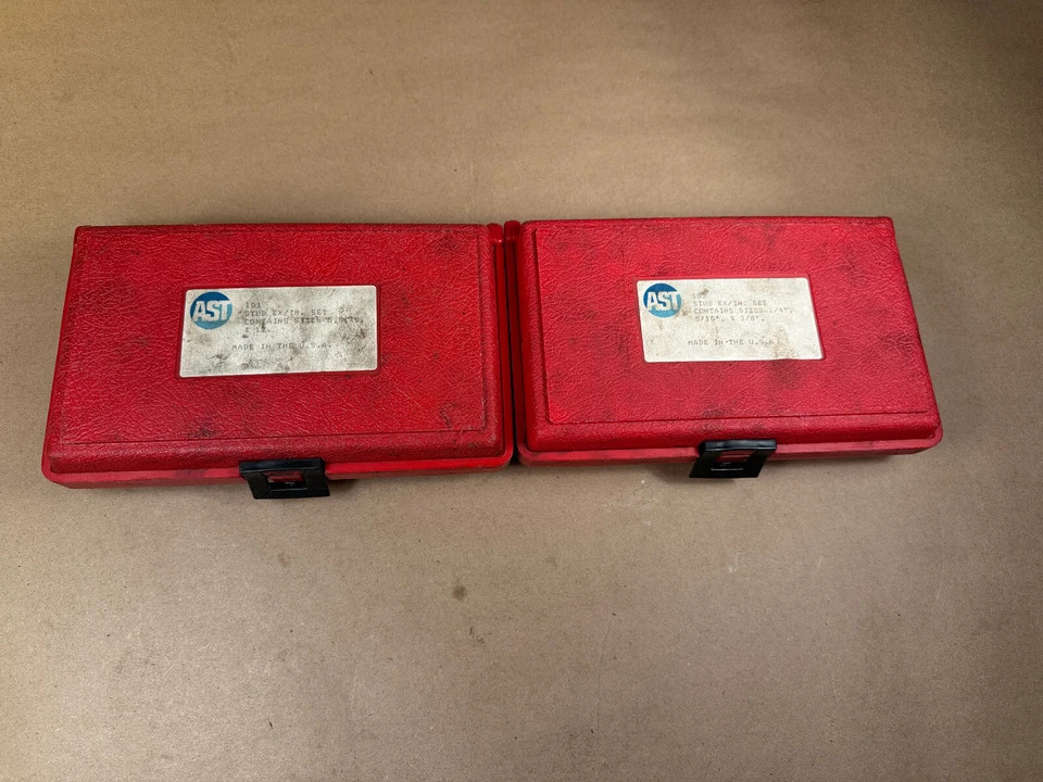 Juego de insertos extractores de pernos AST métricos y SAE en estuches 2 juegos completos 101 y 102 Foto 2 de 4