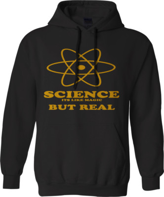 Science Its Like Magic But Real Hoodie Scientific Students Parody Retro Funny
