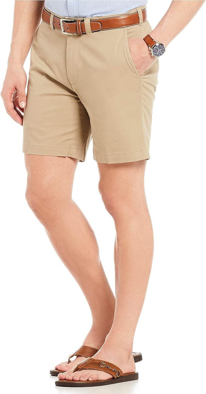 Комфортные эластичные шорты из плотной саржи Cremieux Carson коричневые 36 5690₽