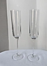 Elegant Crystal Champagne flutes (Set Of 2 Schott Zwiesel 10"