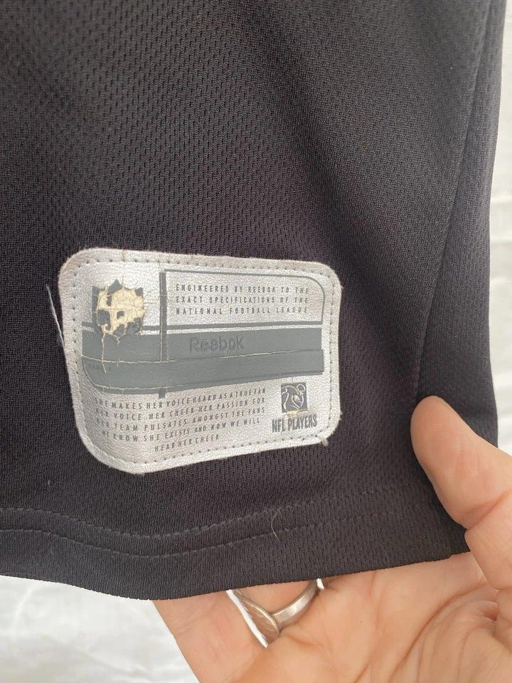 Camiseta deportiva cosida Reebok Drew Brees #9 New Orleans Saints Home On Field para mujer pequeña Foto 2 de 3