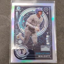 2024 Bowman Chrome Bowman Ai Sebastian Walcott #BAI-12 Texas Rangers