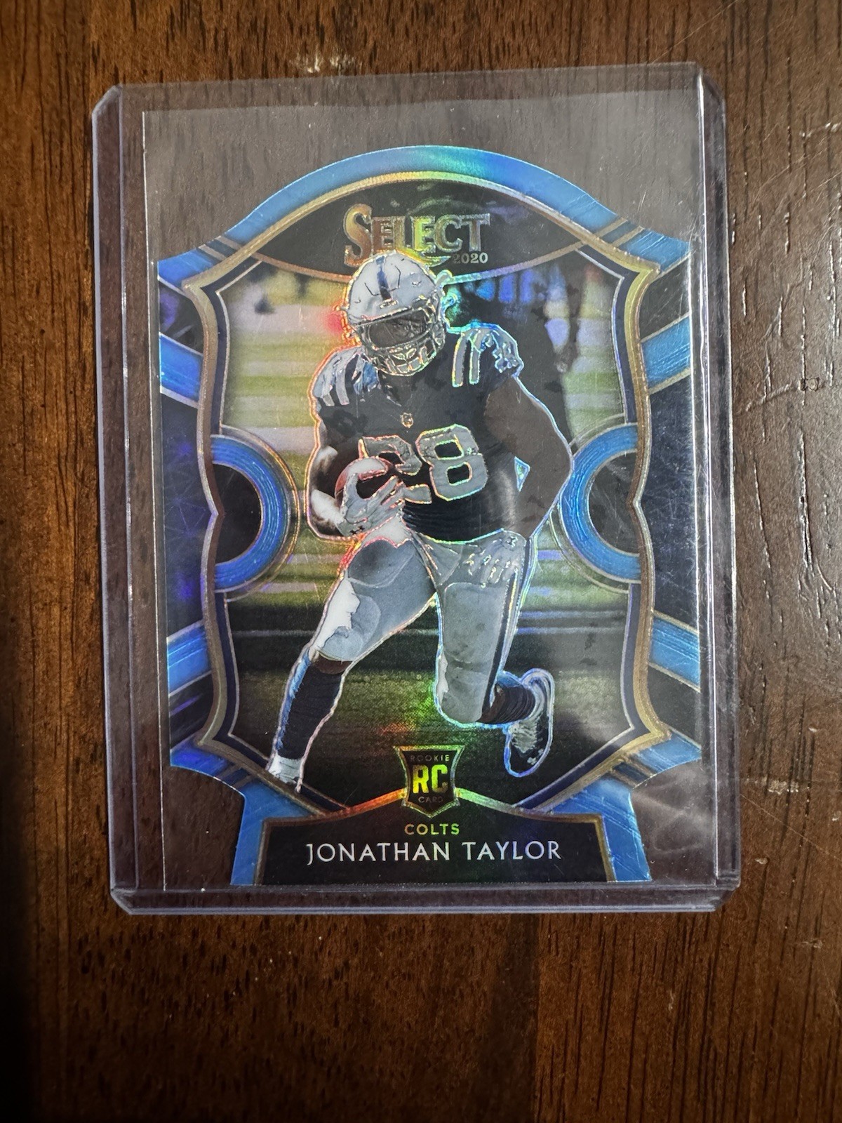 2020 Panini Select - Concourse Jonathan Taylor #53 Blue Prizm Die-Cut (RC)