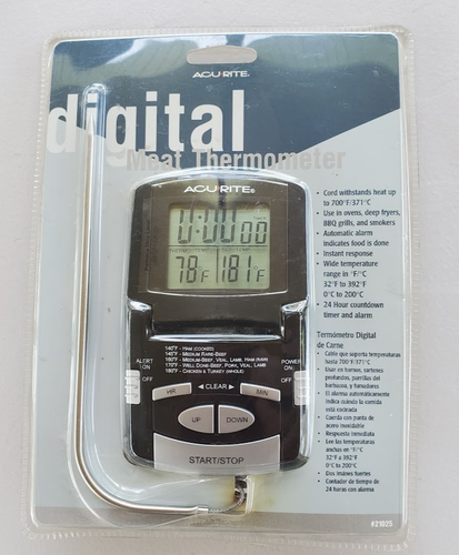 Acurite NEW Digital Barbecue Timer & Thermometer 00648GT with 24 Hour ...