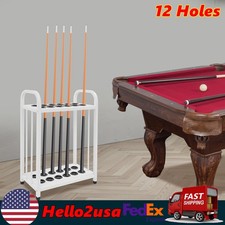 12 Hole Pool Cue Rack Stick Holder Billiard Cue Rack Steel Organizer Floor Stand
