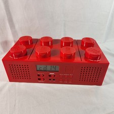 LEGO Brick Portable CD Player AM/FM Radio Model LG11002 Red WORKS See Video