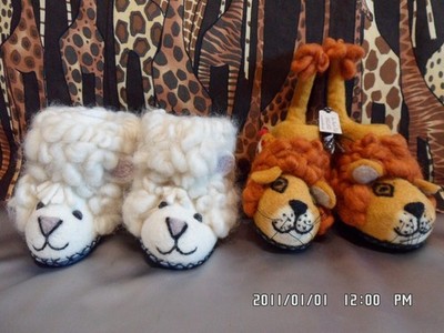 SEW HEART FELT Excl SHEEP Slippers 58$ Hand Made Nepal Himalayas MerinoWool 1-2Y