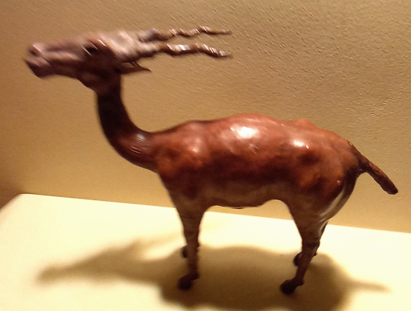 India Genuine Leather Wrapped Blackbuck?Chinkara?Indian Gazelle,Antelope Figure
