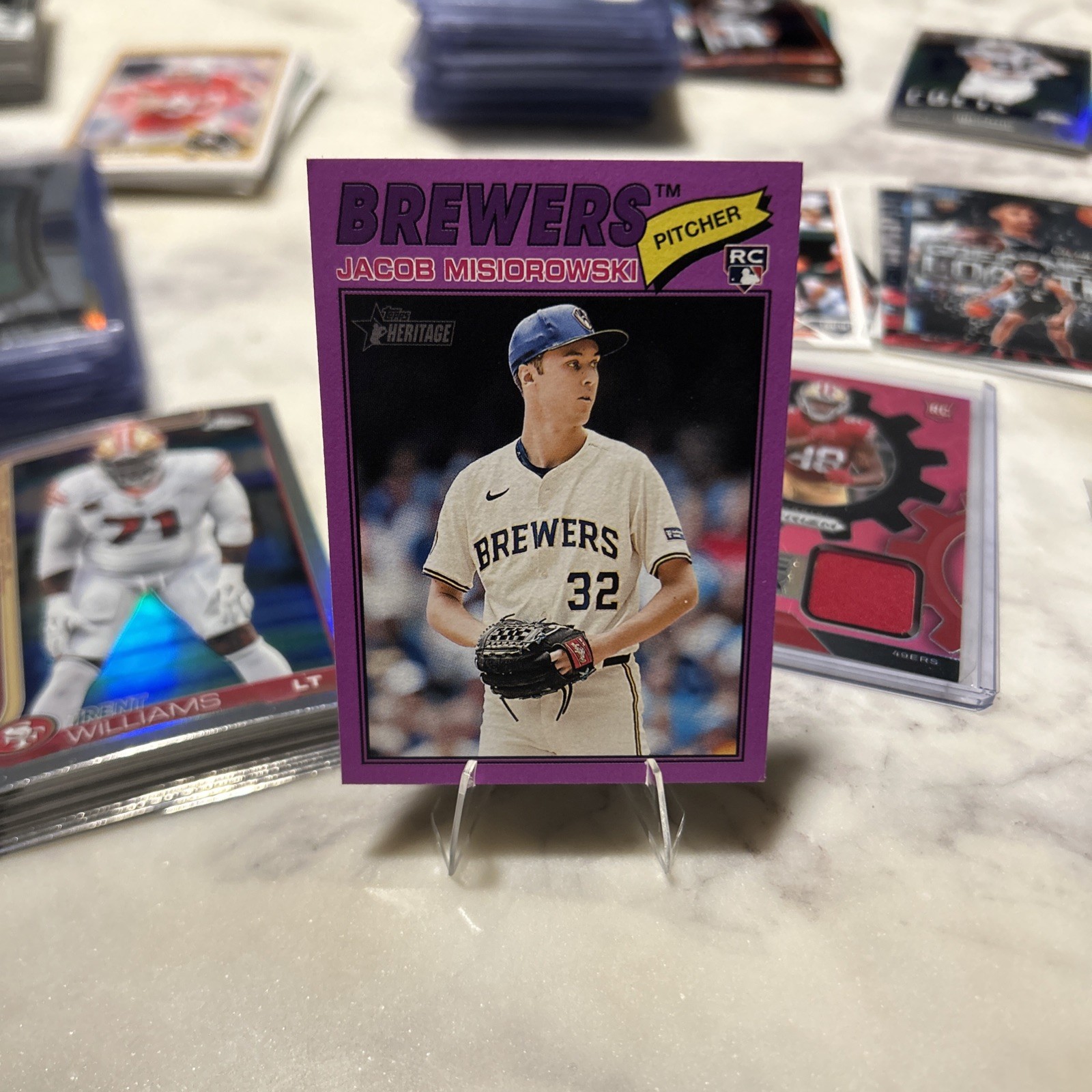 2026 Topps Heritage - Jacob Misiorowski #144 Light Purple Border (RC) RARE