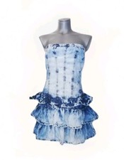 Vintage Dolce&Gabbana Acid Wash Denim Corset Dress – Runway XS S Uk 6 8