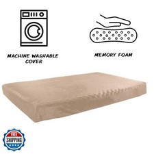 Memory Foam Dog Bed - 2-Layer Orthopedic Pet Pad with Machine Washable Cover ...