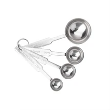 4Pcs Measuring Spoons Set, Premium Stainless Steel Metal Spoon Set, Tablespoo...