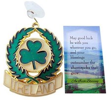 Ireland Suncatcher St Patrick's Day Gift Set Sun Catcher and Irish Blessing
