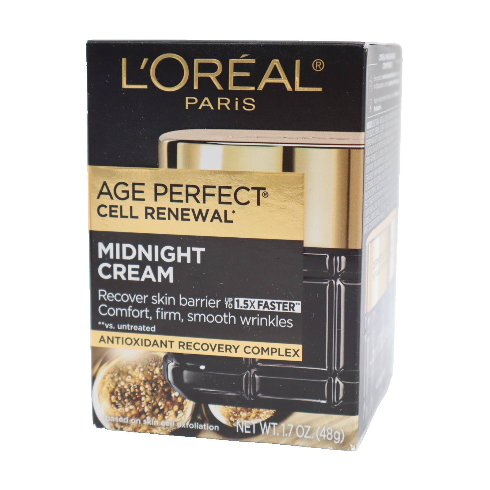 L'Oreal Age Perfect Cell Renewal Midnight Face Cream, Recover Skin Barrier 1.7oz