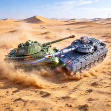 Large RC German Battle Tank Twin Radio Remote Control Interactive Fighting Tank
