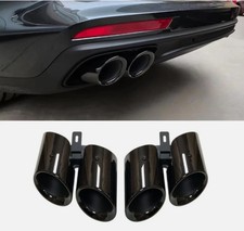 Black Sport Exhaust Tailpipe Tips GTS-Look for 2017-2023 Porsche Panamera 971