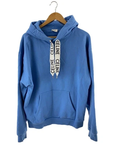 Felpa con cappuccio CELINE SCIOLTA IN PILE DI COTONE XL blu 2Y468670Q.07QD usata
