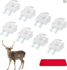 8 PCS Universal White Deer Whistles for Cars, Automotive Animal Warning Devices