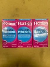 3 New Florajen Triple Action Probiotic Pre + Pro + Post - 30 Caps Each Ex. 09/26