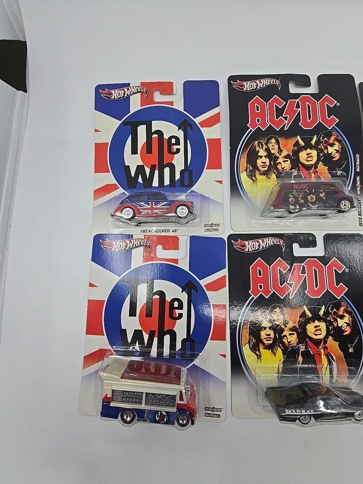 Hot Wheels рок-группы поп-культура набор из 6 WHO KISS AC/DC REAL RIDERS METAL RRs - Изображение 2 из 4