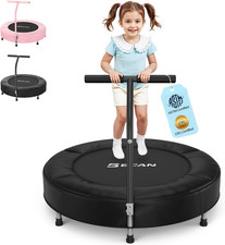 SP1 36'' Toddler Trampoline - Safe Indoor Fun for Ages 1-6, Easy Assembly