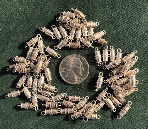 Silver Plated Barrel Clasps - Quantity is 76 Items