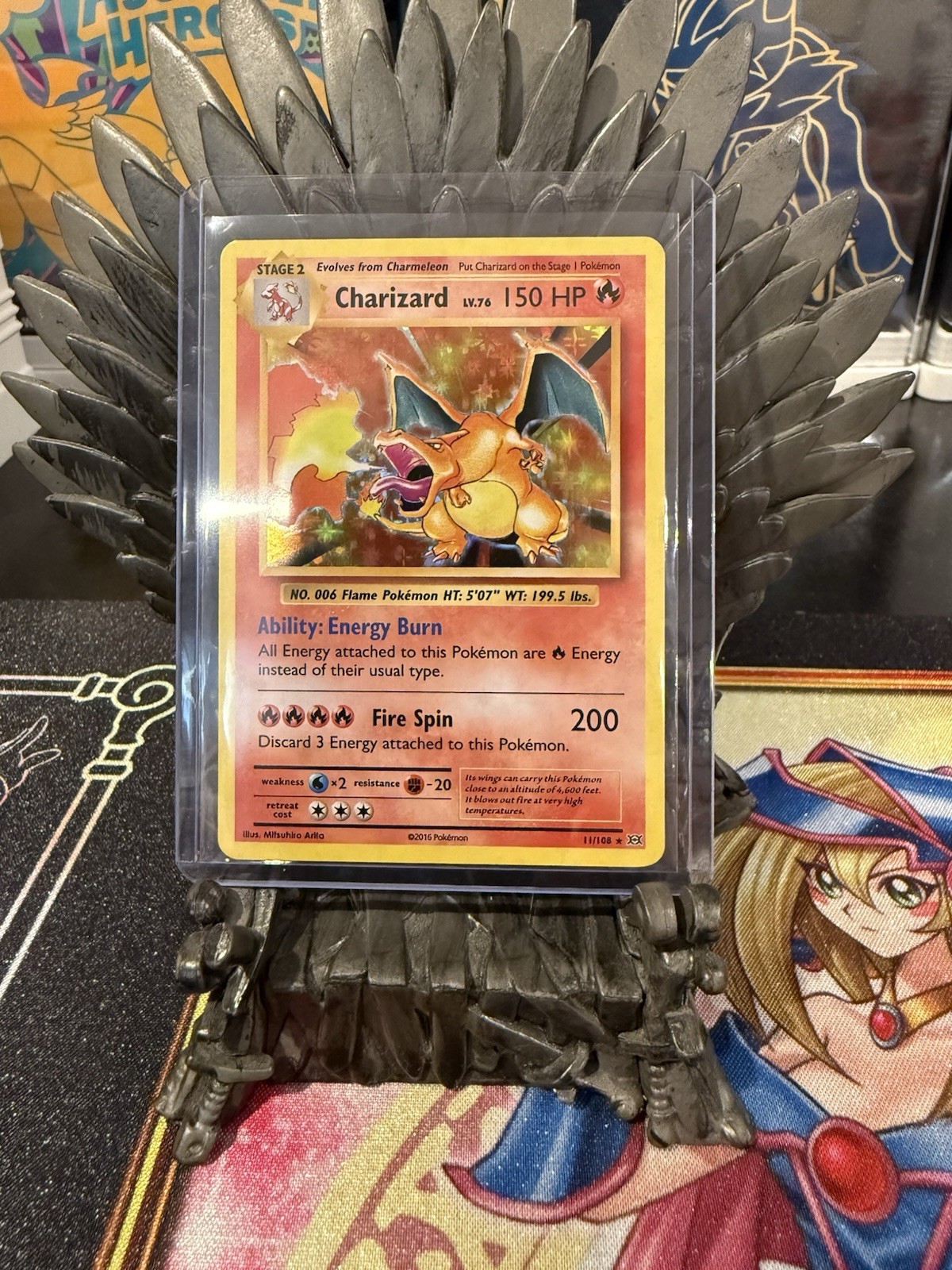 CHARIZARD LV.76 2016 POKEMON XY EVOLUTIONS RARE HOLO 11/108 Q1048