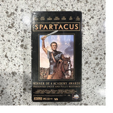 MCA Universal Spartacus VHS NTSC PG-13 Kubrick Douglas Restored Uncut
