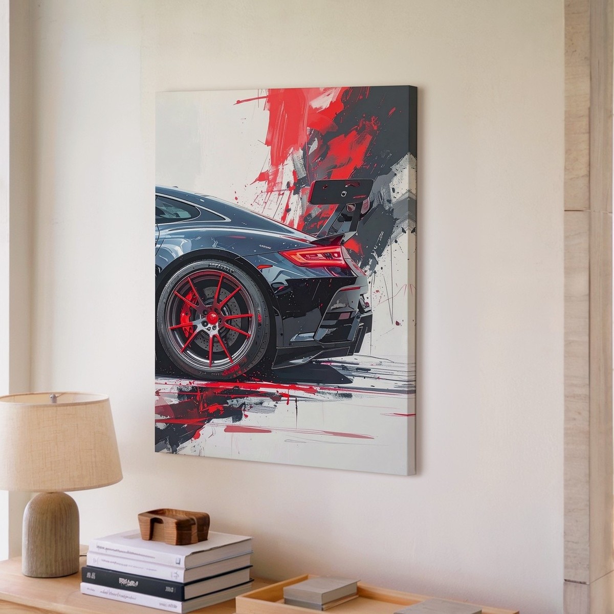 Wall Art Porsche 911 Gt3 Rs Close Up Canvas Painterly Sports Car