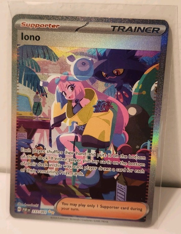 Iono 237/091 Pokemon Paldean Fates Special Illustration Rare Holo NM