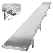 Folding Concession Shelf 96" x 12", Drop Down Concession Serving Window, Stai...
