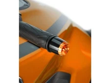 Puig Black Thruster Bar Ends and Orange Caps Aprilia RS457 2024-2025