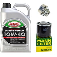 MotoröL Filter Set Meguin 10W-40 5 Liter + Schraube FüR Hyundai Mitsubishi 2.0