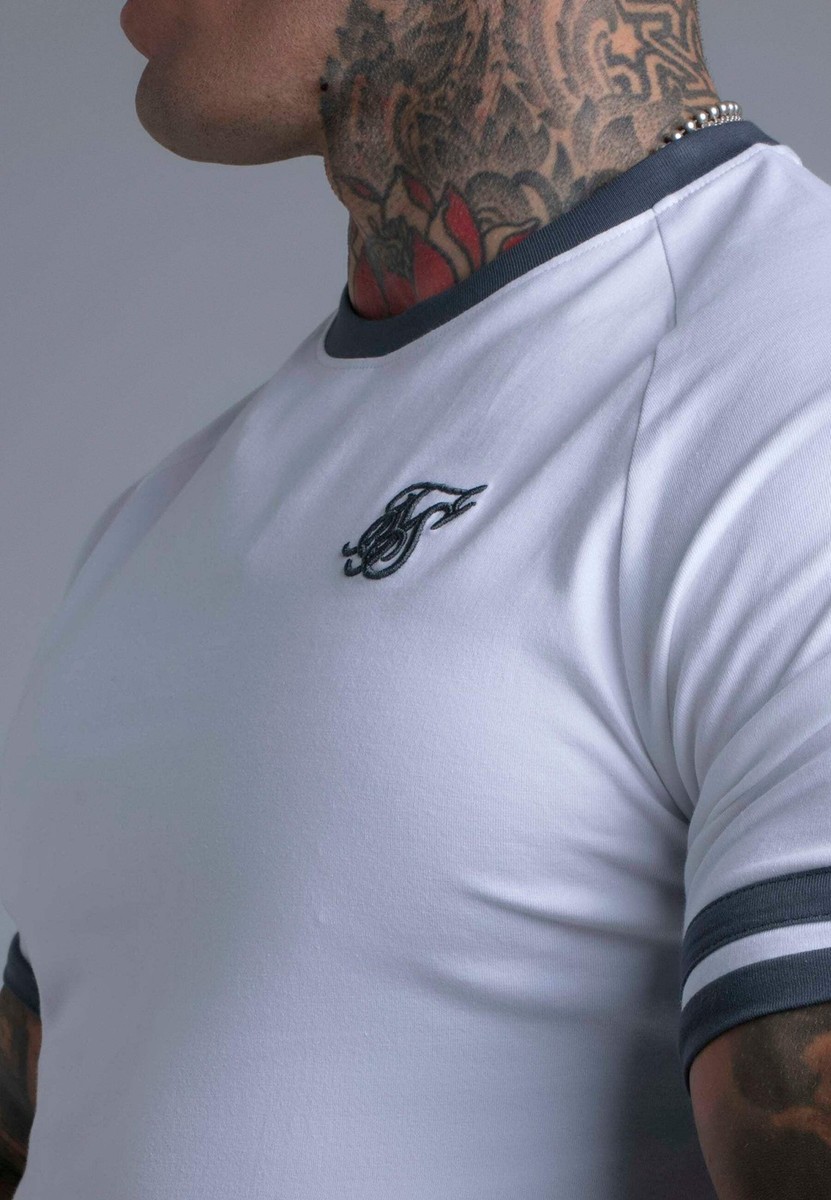 SikSilk Men's Short Sleeved Muscle Fit Tournament T-Shirt Tee