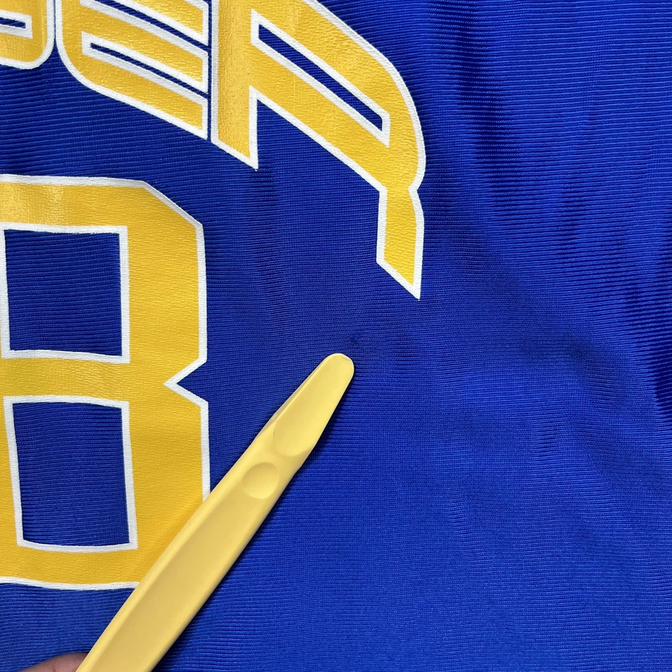 Camisa Tommy Hilfiger De Colección Para Hombres 2XL Azul Amarillo Equipo Atlético 88 Hecha en EE. UU. 90s Foto 3 de 4