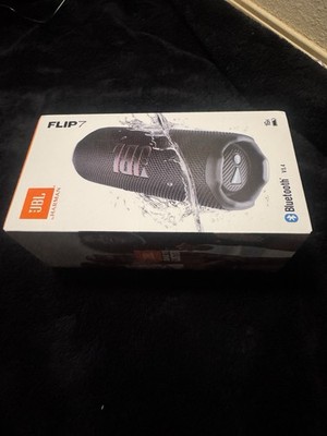 JBL Flip 7 Portable Bluetooth Speaker Black with Box and Accessories