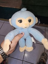 Fingerlings Monkey Blue Sparkle 9" Plush Sound Bendable Arms Legs Toy