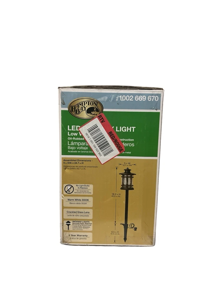 Hampton Bay Led Pathway Light Low Valtage 3.4 Watts 155 Lumens 1002669670 - Image 2 of 2