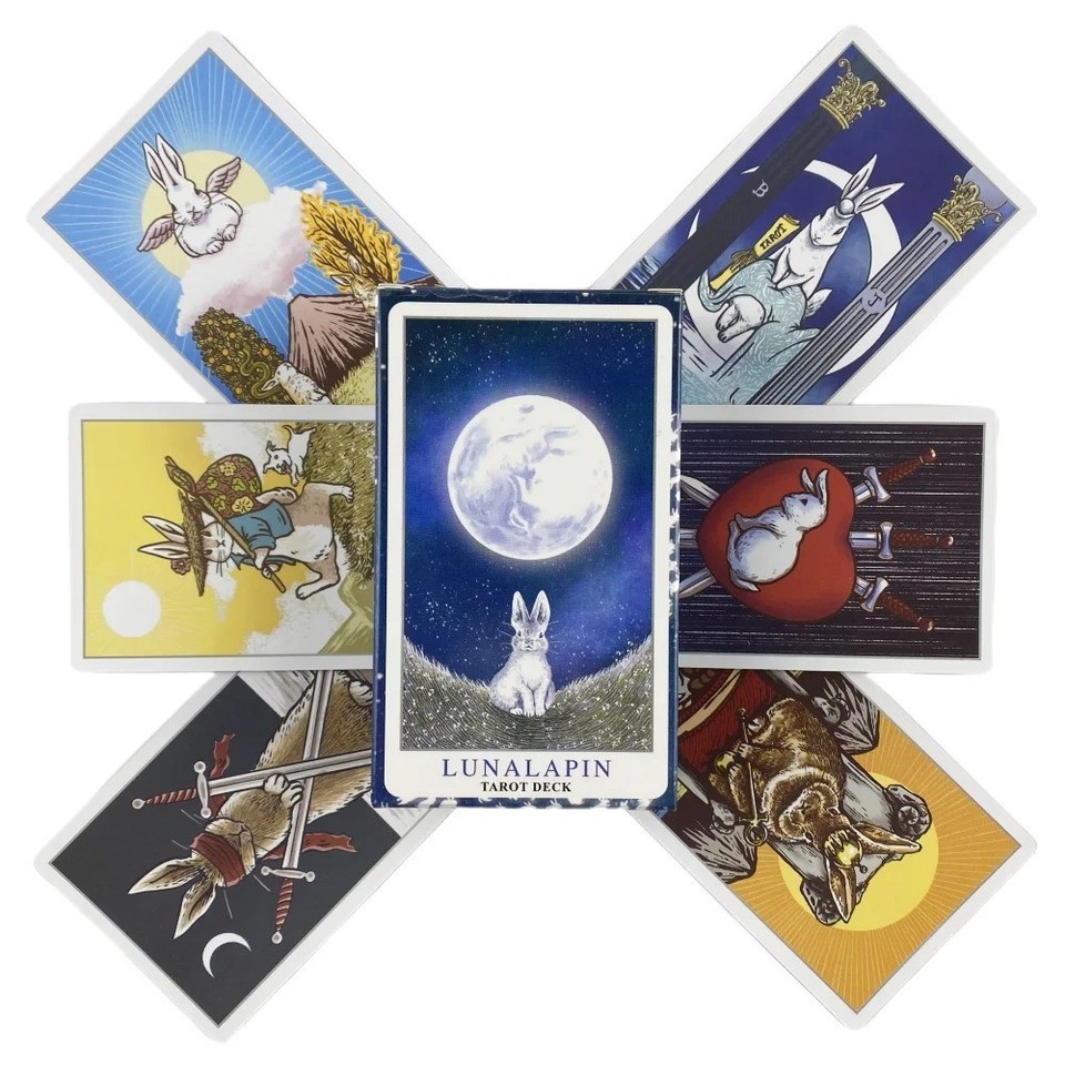 Lunalapin Tarot Cards 83 Card Rabbit Deck Oracle English Divination ...